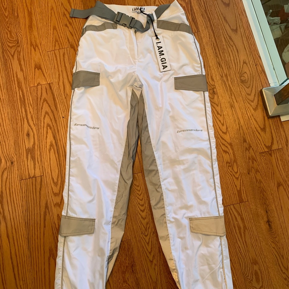 I.AM.GIA White Reflective Cargo Pants